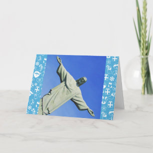Cartes Pour Fêtes Annuelles rio noël bleu