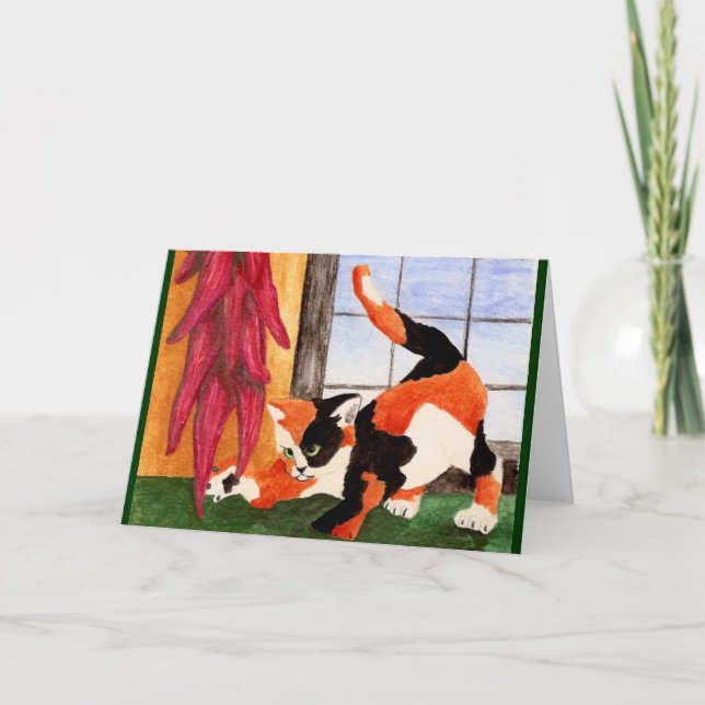 Cartes Pour Fêtes Annuelles Ristra Kitty (Devant)