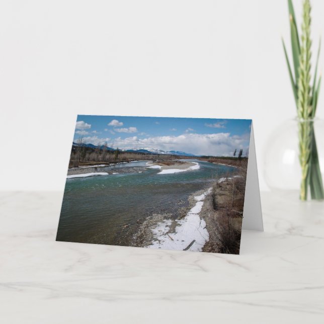 Cartes Pour Fêtes Annuelles Rivière de vacances du Montana (Devant)