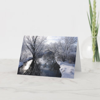 Cartes Pour Fêtes Annuelles Rivière Winter
