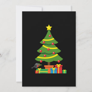 Cartes Pour Fêtes Annuelles Robin Et Coloré Présents Sous Arbre De Noël