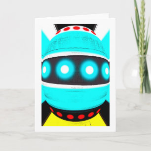 Cartes Pour Fêtes Annuelles robot Alien