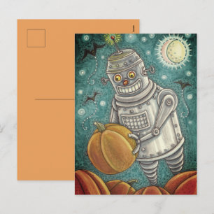 CARTES POUR FÊTES ANNUELLES ROBOT PICER CITROUILLES, HALLOWEEN HOMME MÉCANIQUE