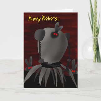 Cartes Pour Fêtes Annuelles Robots de lapin.