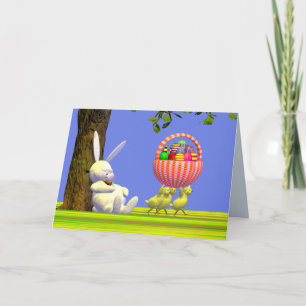 Cartes Pour Fêtes Annuelles Robots de lapin de Pâques