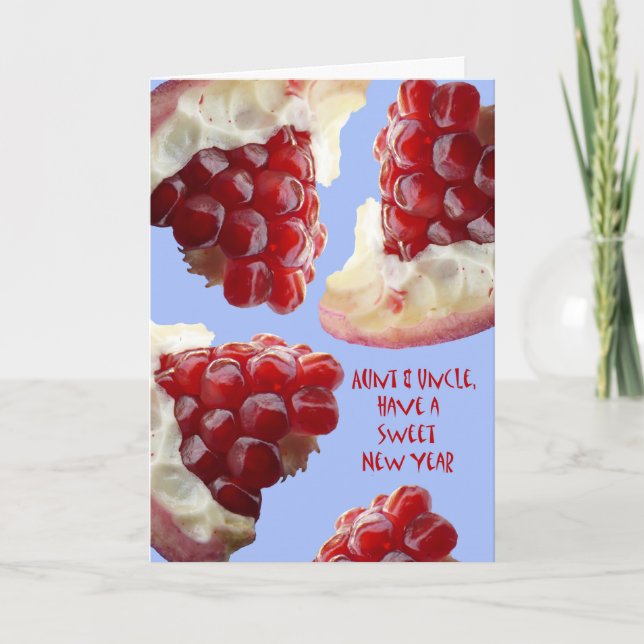 Cartes Pour Fêtes Annuelles Roch Hachana pour la tante et l'oncle, Grenade (Devant)