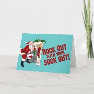 Cartes Pour Fêtes Annuelles Roche avec votre chaussette !