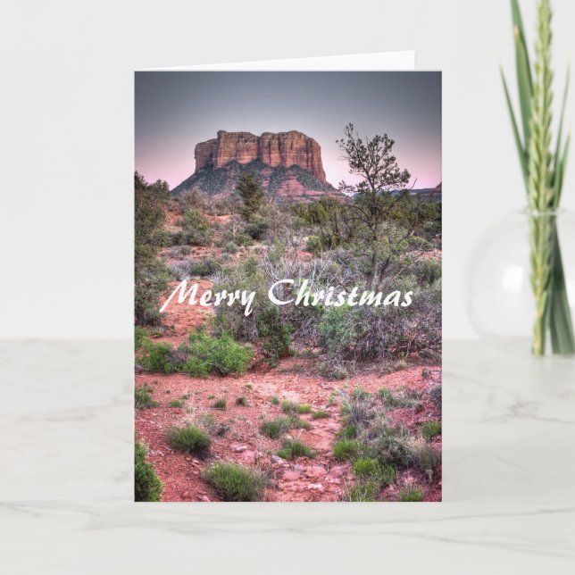 Cartes Pour Fêtes Annuelles Roche Sedona, Arizona, Joyeux Noël de Bell (Devant)