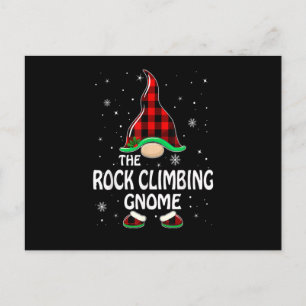 Cartes Pour Fêtes Annuelles Rock Climbing Gnome Buffalo Plaid Matching Family
