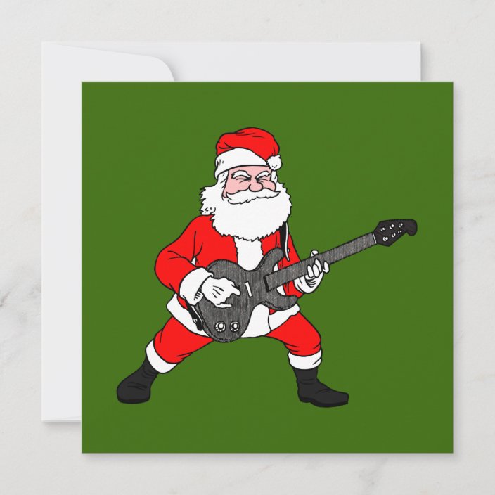 Cartes Pour Fêtes Annuelles Rock N Roll Santa Claus  Zazzle.fr