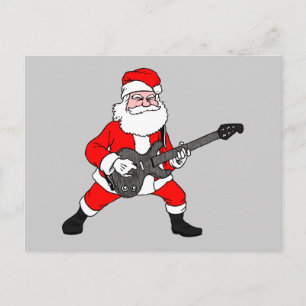 Cartes Pour Fêtes Annuelles Rock N Roll Santa Claus