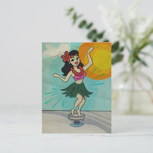 Cartes Pour Fêtes Annuelles Rock the Hula Girl (Debout devant)
