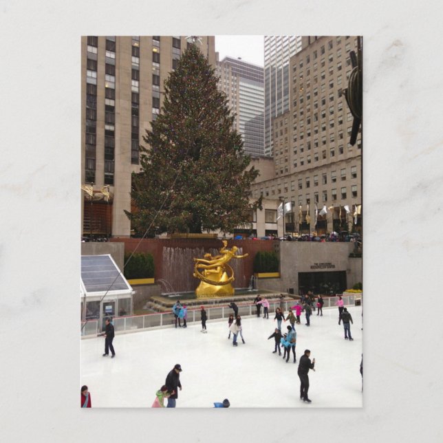 Cartes Pour Fêtes Annuelles Rockefeller Center - Patinoire de patinage de Noël (Devant)