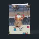 Cartes Pour Fêtes Annuelles Rockin' Père Noël - Florida Beach Christmas Holida<br><div class="desc">Père Noël fête Noël en Floride cette année — la fête sur la plage !</div>