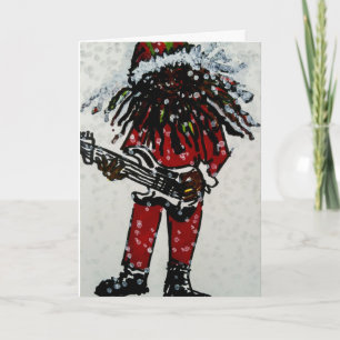 Cartes Pour Fêtes Annuelles Rocking Rasta Claus