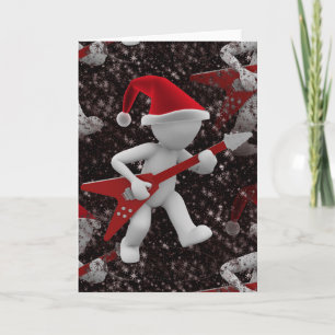 Cartes Pour Fêtes Annuelles rockstar père Noël