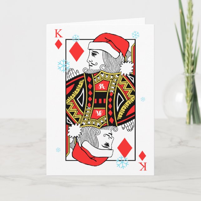 Cartes Pour Fêtes Annuelles Roi de Joyeux Noël des diamants (Devant)