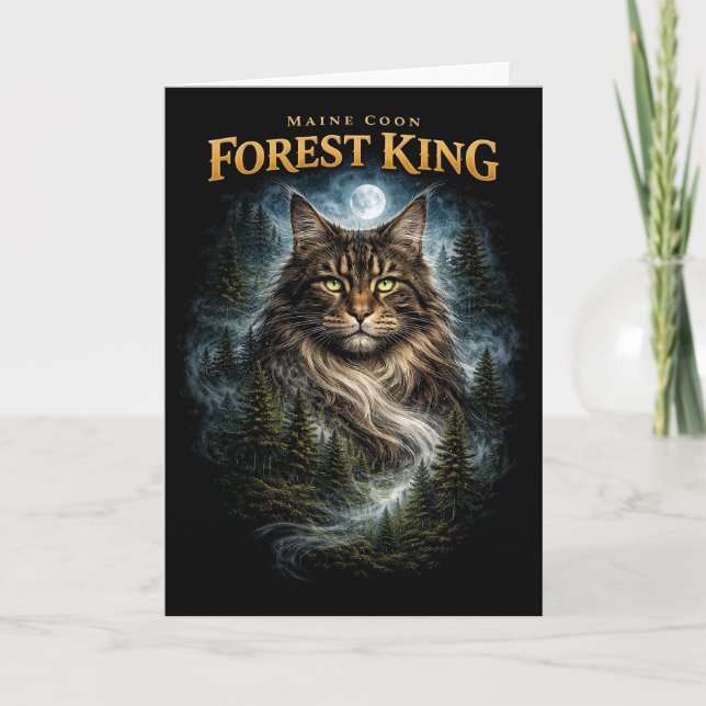 Cartes Pour Fêtes Annuelles Roi de la Forêt (Devant)