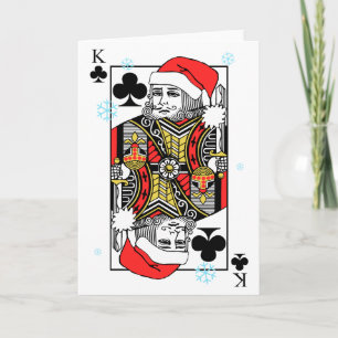 Cartes Pour Fêtes Annuelles Roi de trèfle de Joyeux Noël
