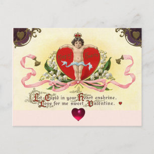 Cartes Pour Fêtes Annuelles ROI DES COEURS CUPIDE, SCEAU DE CIRE ROUGE Saint V