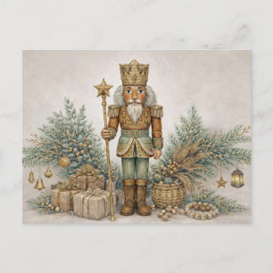 Cartes Pour Fêtes Annuelles Roi neutre Nutcracker de Noël à l'aquarelle Bohème
