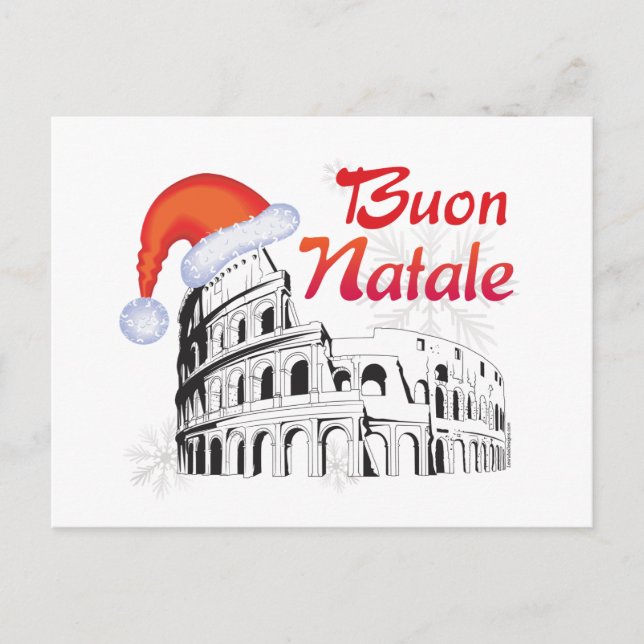 Cartes Pour Fêtes Annuelles Roma Buon Natale (Devant)