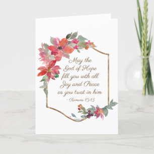 Cartes Pour Fêtes Annuelles Romains 15:13 Dieu de l'Espoir, Noël