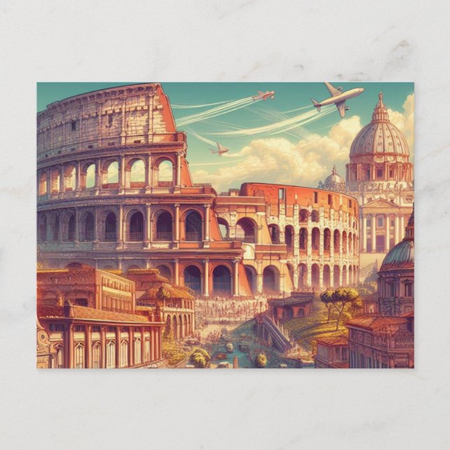 Cartes Pour Fêtes Annuelles Roman Splendor : Le magnifique Colisée (Devant)