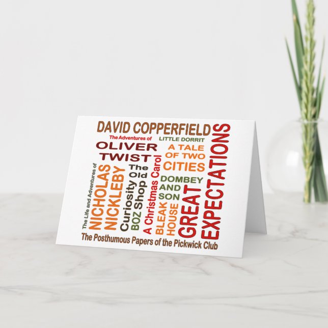 Cartes Pour Fêtes Annuelles Romans de Charles Dickens (Devant)
