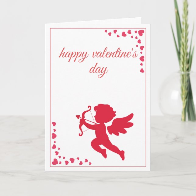 Cartes Pour Fêtes Annuelles Romantic Angle of Love Cupide Valentine’s Day (Devant)