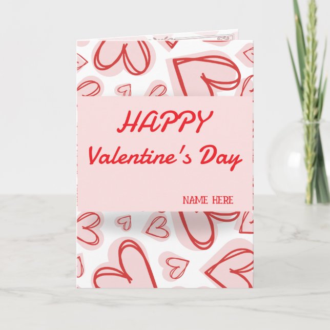 Cartes Pour Fêtes Annuelles Romantic Heart Love Card – Valentine’s Day Holiday (Devant)
