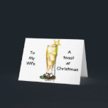 CARTES POUR FÊTES ANNUELLES "ROMANTIC/LOVING" CHRISTMAS TOAST TO MY LOVE<br><div class="desc">A ROMANTIC AND LOVING CHAMPAGNE TOAST AT CHRISTMAS TO "MY WIFE" AND THANKS FOR STOPPING BY 1 OF MY 8 STORES TODAY!</div>