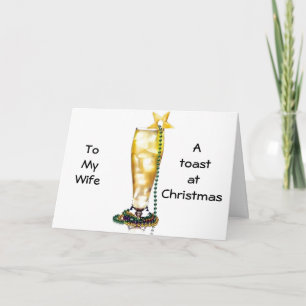 CARTES POUR FÊTES ANNUELLES "ROMANTIC/LOVING" CHRISTMAS TOAST TO MY LOVE