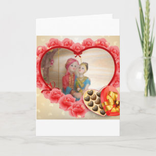 Cartes Pour Fêtes Annuelles Romantique Amour Coeur Art Imprimer