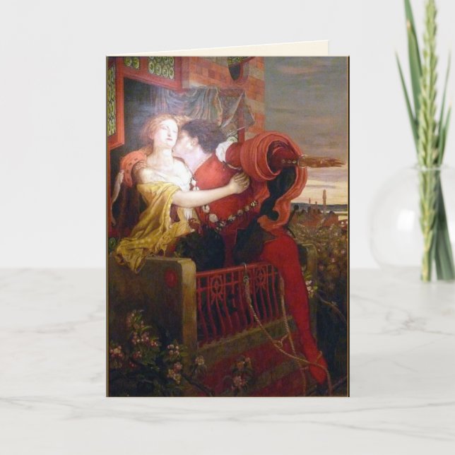 Cartes Pour Fêtes Annuelles Romeo & Juliet Romantic Valentine Card (Devant)