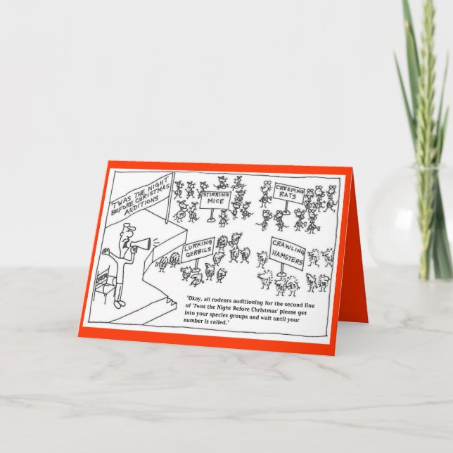 Cartes Pour Fêtes Annuelles Rongeurs auditionnant pour le jeu de Noël (Devant)