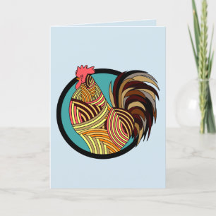 CARTES POUR FÊTES ANNUELLES ROOSTER GREETING CARDS "JUSTE POUR DIRE BONJOUR"