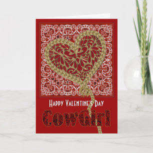 Cartes Pour Fêtes Annuelles Roped My Heart Cowgirl Valentine