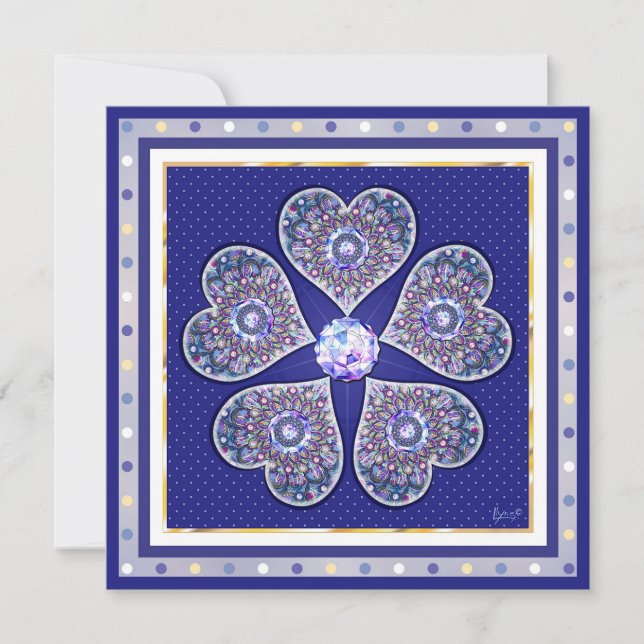 Cartes Pour Fêtes Annuelles Rosace bleu ou rouge pour bébé&enfant (Devant)
