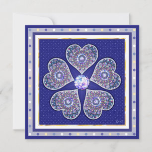 Cartes Pour Fêtes Annuelles Rosace bleu ou rouge pour bébé&enfant