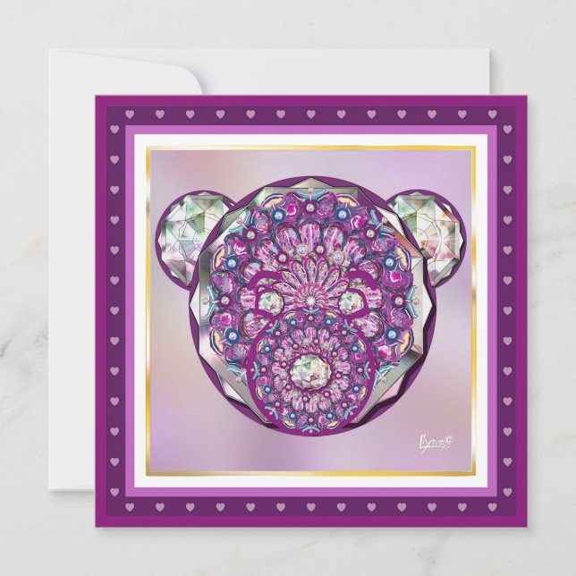 Cartes Pour Fêtes Annuelles Rosace bleu ou rouge pour bébé&enfant (Devant)