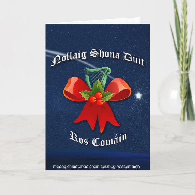 Cartes Pour Fêtes Annuelles Roscommon Irish Christmas Card - Nollaig Shona Dui (Devant)