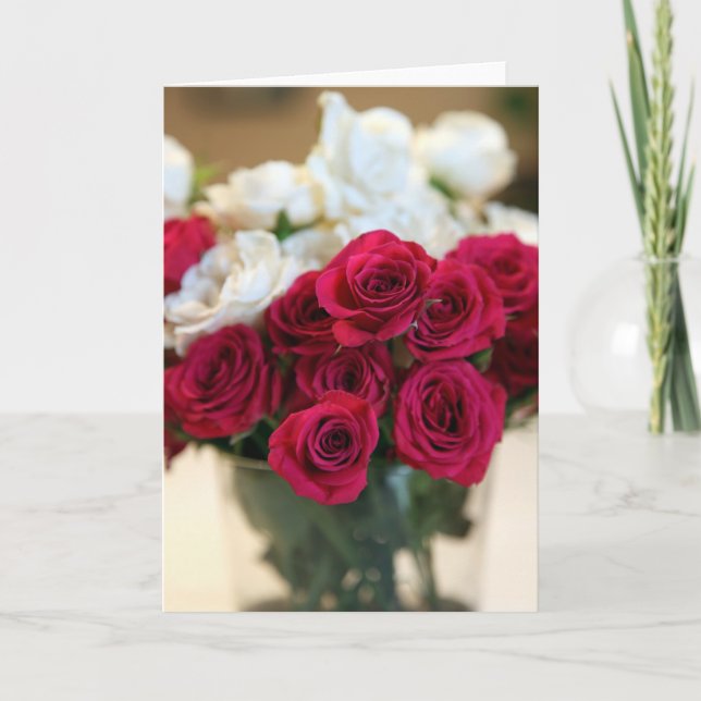 Cartes Pour Fêtes Annuelles Rose (Devant)