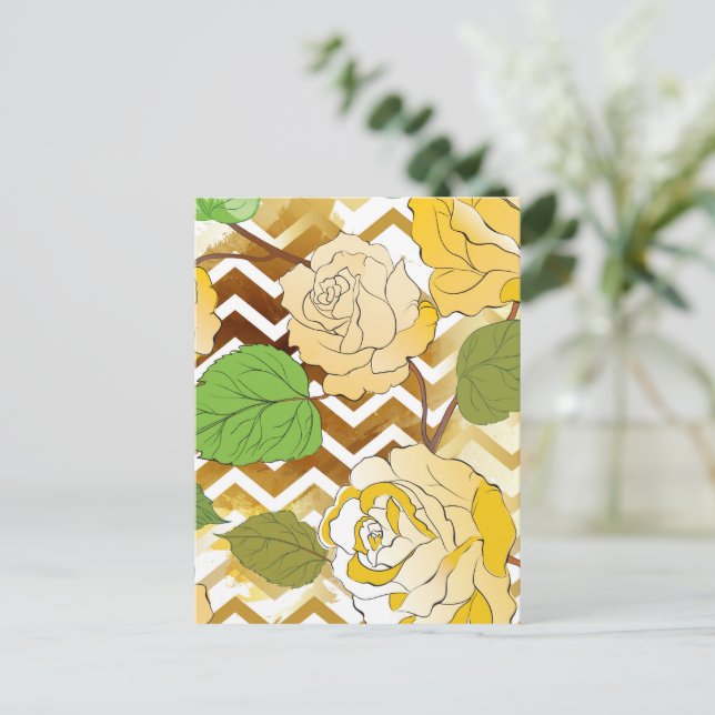 Cartes Pour Fêtes Annuelles Rose 10 (Debout devant)