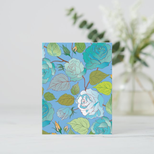 Cartes Pour Fêtes Annuelles Rose 23 (Debout devant)