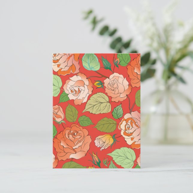 Cartes Pour Fêtes Annuelles Rose 26 (Debout devant)
