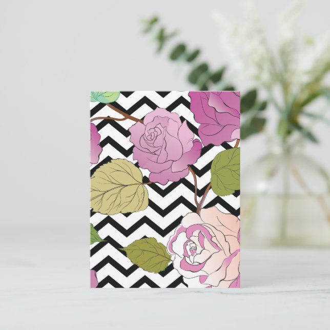 Cartes Pour Fêtes Annuelles Rose 27 (Debout devant)