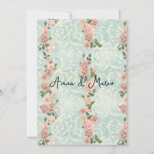 Cartes Pour Fêtes Annuelles rose anglais délicat