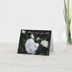 Cartes Pour Fêtes Annuelles Rose Blanche Neige - Marque-Place