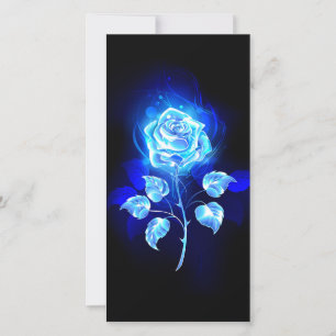Cartes Pour Fêtes Annuelles Rose bleu brûlant